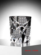 Escultura fina legal preto piscando relâmpago edo kiriko cristal ware copo de vinho qualidade superior copo de uísque cerveja caneca de água presentes do pai