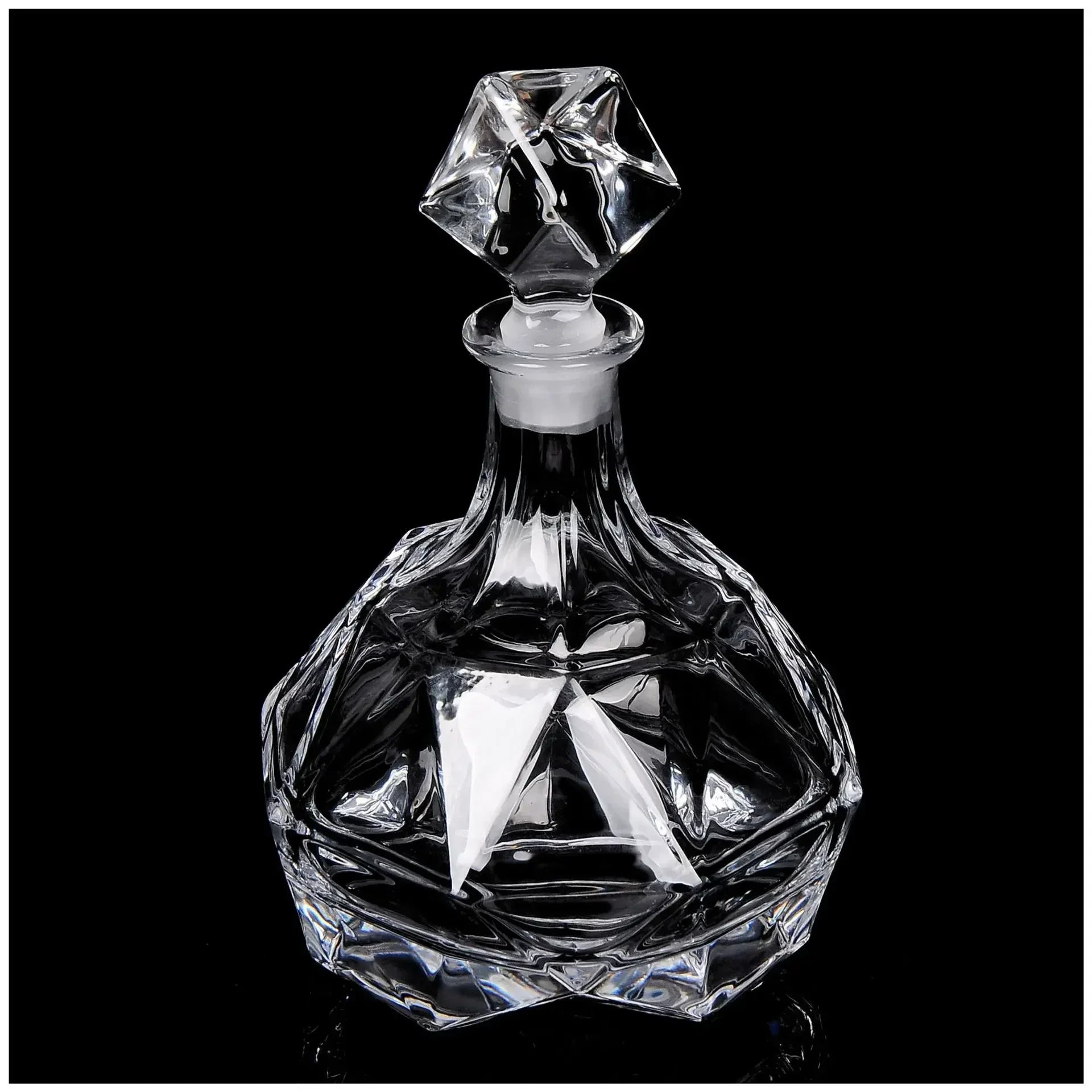 Decantador de uísque de cristal para licor Scotch Bourbon Vodka ou vinho, sem chumbo