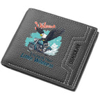 Carteira masculina de couro PU com tecelagem de lichia - porta cartão de crédito curto com vários slots com estampa de desenho animado - dinheiro e cartões