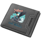 Carteira masculina de couro PU com tecelagem de lichia - porta cartão de crédito curto com vários slots com estampa de desenho animado - dinheiro e cartões