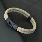 Nova moda masculina pulseira fio dupla camada destacável combinando empilhável braslet acessórios de lazer hombre erkek bileklik