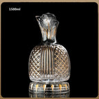 Decantador rotativo de cristal de ouro, copo de vinho luxuoso leve high-end, Gyro Decanter, 1500ml
