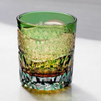 Japonês edo kiriko cristal ware copo de uísque hannd escultura nuvens sorte vidro vinho licor snifter caneca água melhor presente para o pai