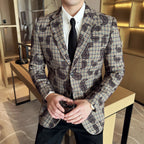 2025 moda bordado jacquard terno jaqueta estilo coreano fino ajuste negócios formal festa de formatura social smoking roupas masculinas 5xl-m