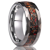 Anel de noivado de carboneto de tungstênio de 8mm para homens anillos punk anillo hombre pareja bague homme ossos de dinossauro casal anéis de casamento