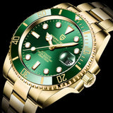 Pagani design 40mm relógio mecânico masculino safira aço inoxidável caixa de ouro à prova dwaterproof água relógio de negócios masculino relogio masculino