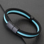Novidade pulseira de corda milan grau a para homens fivela magnética destacável esportes ao ar livre acampamento braslet acessórios casuais pulseria