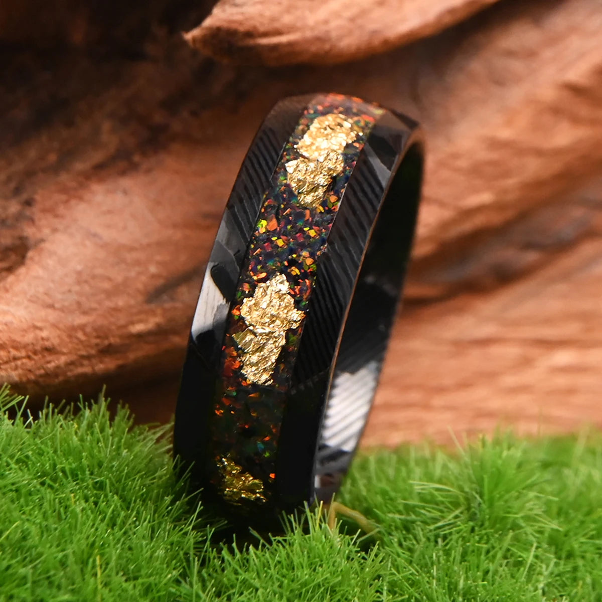 Anéis homem punk jóias bijoux tendance parejas opala goth anel anillos pareja y2k acessórios jóias vintage casais presentes