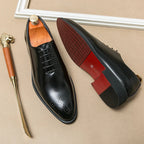 Mocassins de corte baixo apontado masculino, sapato de vestido marrom com renda, sapato de vestido simples, estilo britânico, couro high-end, casual, festa