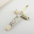 Jinhao 58 mãe de pérola concha caneta tinteiro cores estudante f ef nib caneta de caligrafia papelaria escola material de escritório