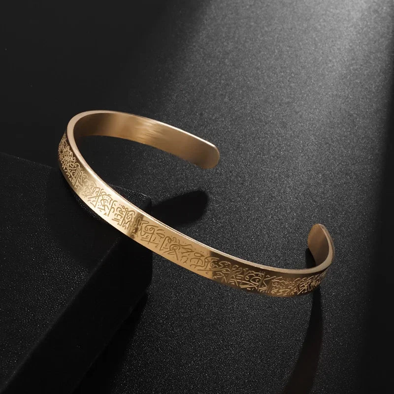 Pulseira de punho simples brilhante de dupla camada de aço inoxidável adequada para homens e mulheres pulseira de punho de duas cores joias de casal