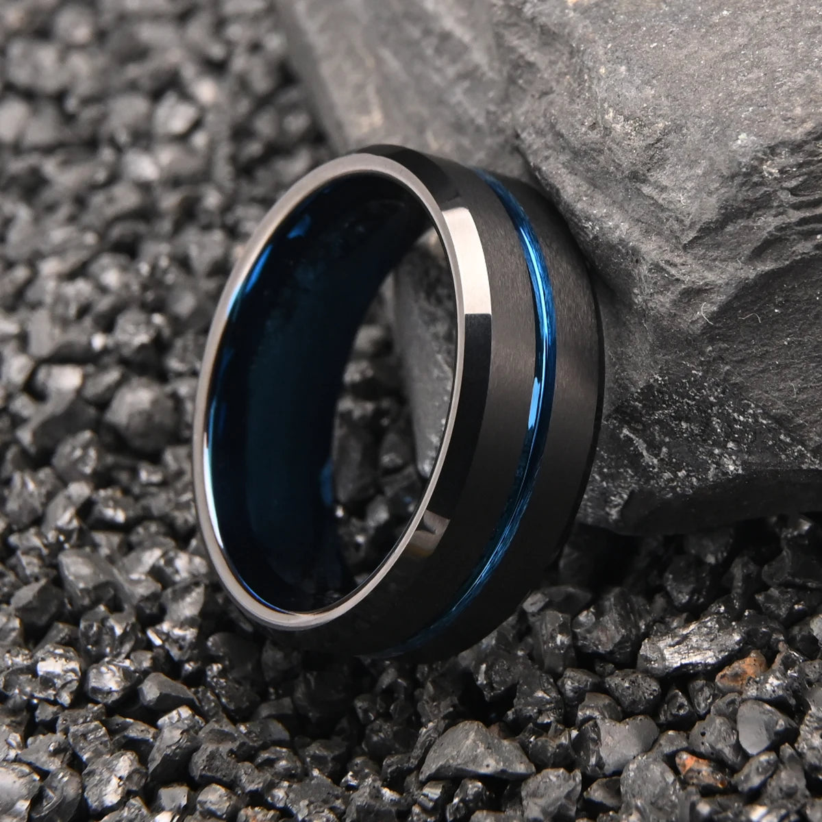 Anéis para homem clássico anel de tungstênio jóias punk jóias góticas bijoux homme acessórios dos homens retro joyeria moda aneis
