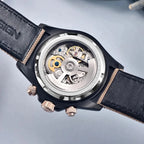 Pagani design novo 40mm arco-íris moldura cronógrafo safira relógio mecânico automático masculino aço inoxidável à prova dwaterproof água