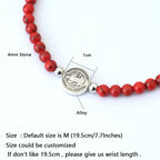 Noter novo 4mm pulseira de contas para homens minimalista cruz braslet natural tigre olhos madeira braclet meditação pedra ônix brazalete