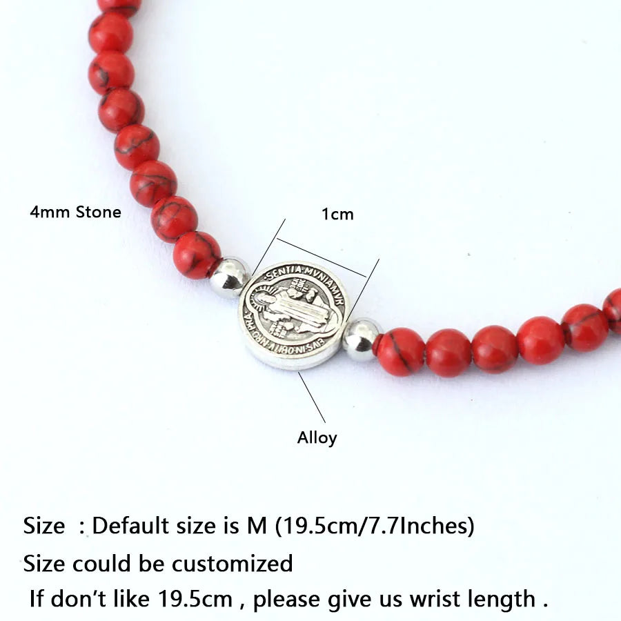 Noter novo 4mm pulseira de contas para homens minimalista cruz braslet natural tigre olhos madeira braclet meditação pedra ônix brazalete