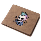 Masculino retro casual mini carteira curta titular do cartão estudante na moda impressão carteira design elegante e peculiar