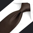 U27 marrom houndstooth gravata conjunto artesanal casamento moda extra longo tamanho clássico laços para homem lenço