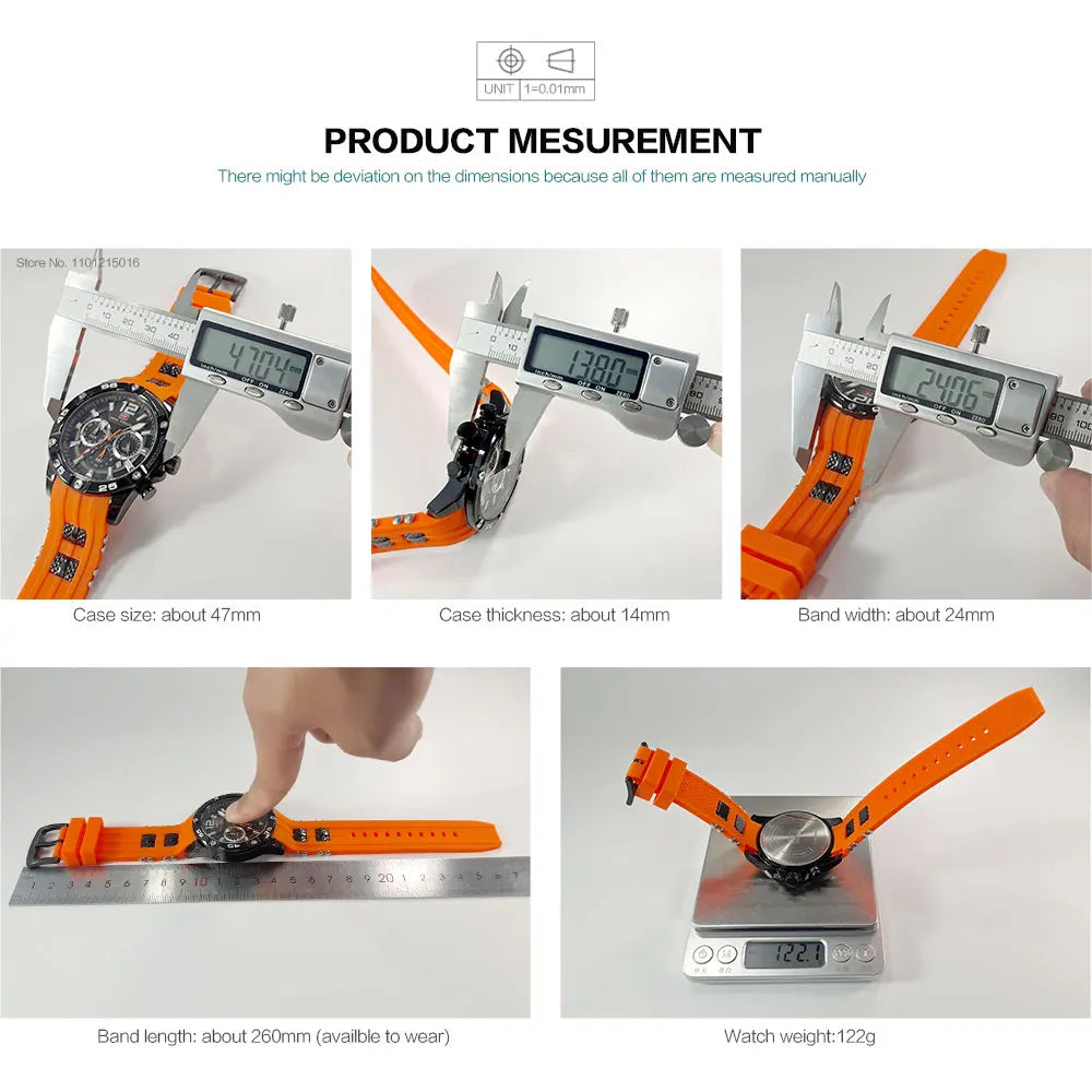 Mini foco laranja relógio para homem militar esporte cronógrafo relógio de pulso de quartzo com pulseira de silicone à prova dwaterproof água luminosa mãos 0349