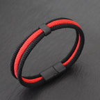 Novidade pulseira de corda milan grau a para homens fivela magnética destacável esportes ao ar livre acampamento braslet acessórios casuais pulseria