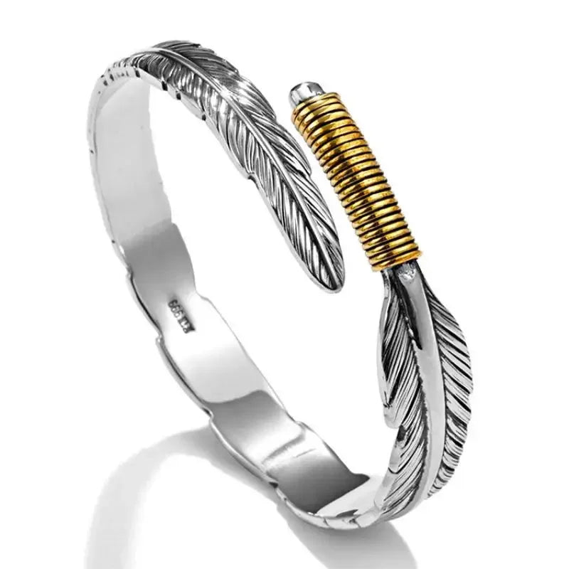 Pulseira de punho simples brilhante de dupla camada de aço inoxidável adequada para homens e mulheres pulseira de punho de duas cores joias de casal