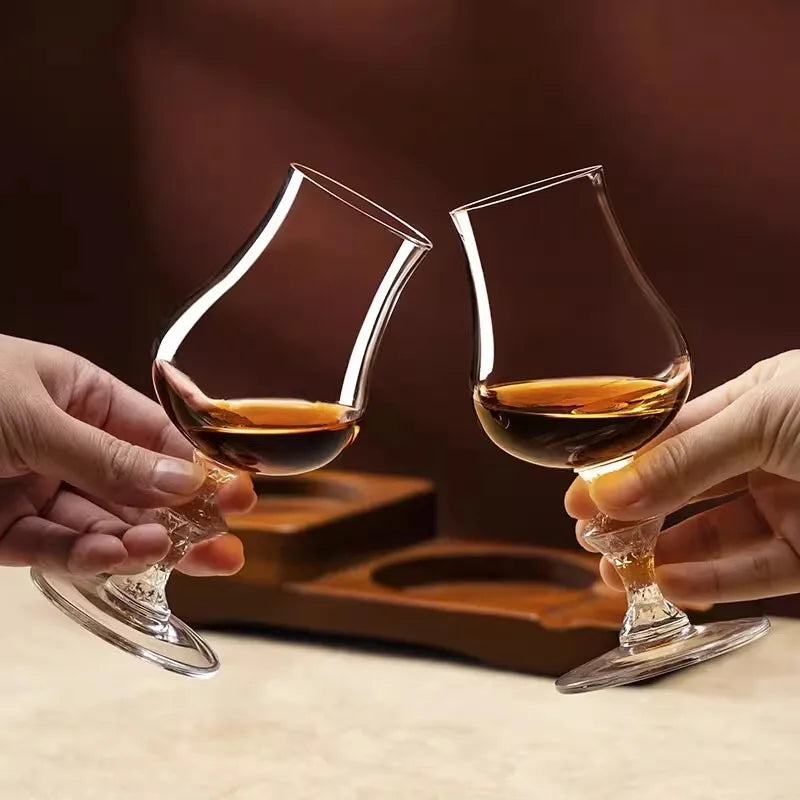 Copos de cristal de uísque macallan com caixa de presente rei exclusivo copo de degustação de vinho luxo esculpido chivas uísque brandy taça snifter