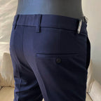 Calças de terno masculino de alta qualidade 2025 primavera novos homens formal negócios escritório social vestido calças fino ajuste casual calças de casamento