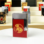 Isqueiro a gás vintage de alta qualidade para homens e mulheres, caixa de cigarro à prova de vento, nova condição