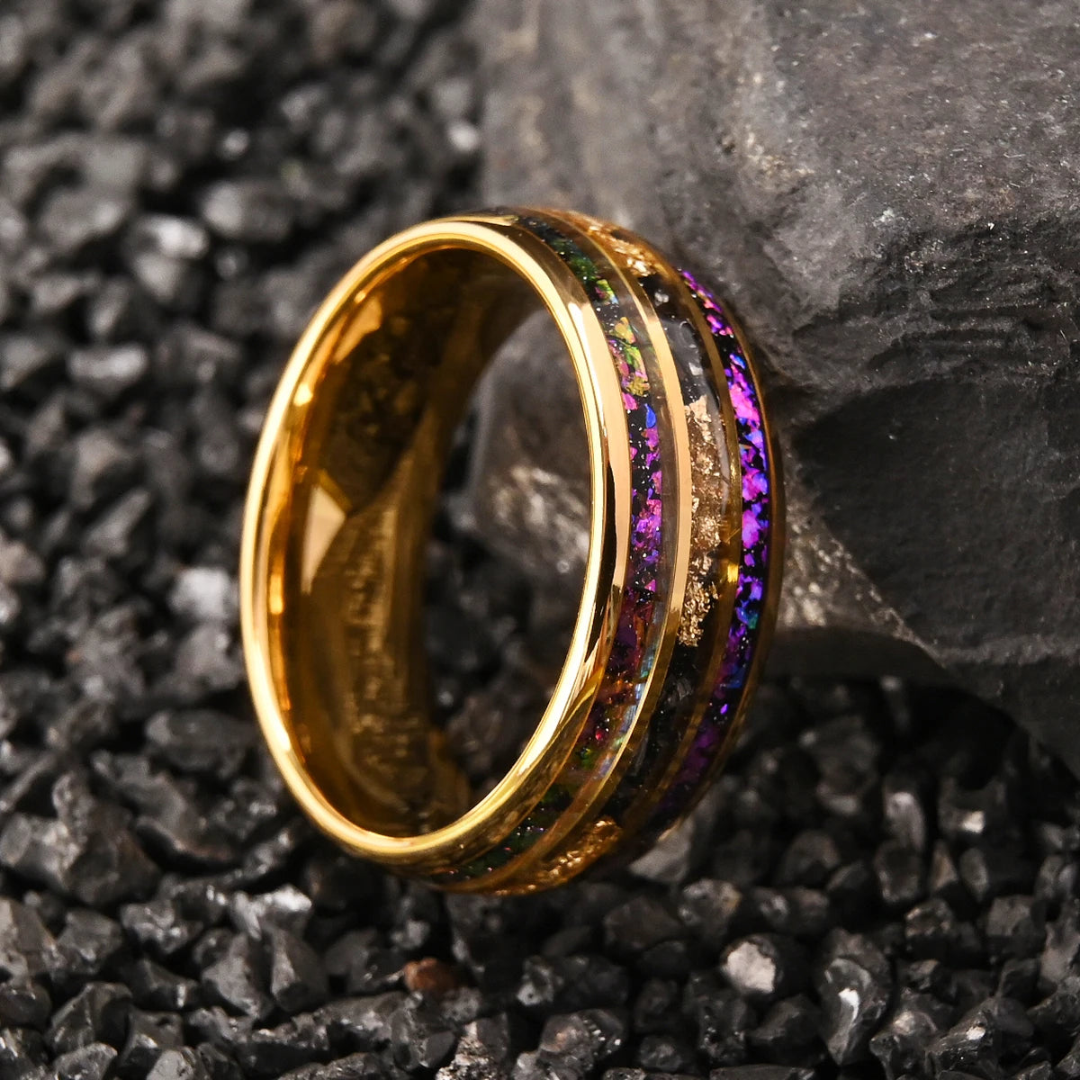 Anel de carboneto de tungstênio para homem anillos bague homme pareja de compromiso moda jóias alianças de casamento anéis de noivado de ametista