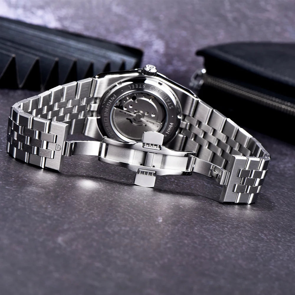Pagani design novo relógio masculino negócios relógio mecânico automático 100m à prova dwaterproof água relógio masculino de aço inoxidável caixa de presente requintado