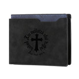 Carteira curta retrô elegante para homens com design de couro PU personalizado porta-dinheiro compacto