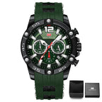 Mini foco laranja relógio para homem militar esporte cronógrafo relógio de pulso de quartzo com pulseira de silicone à prova dwaterproof água luminosa mãos 0349
