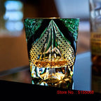 Estilo chinês zodíaco cobra edo kiriko copo de cristal guardião cobra wineglass licor uísque vidro brandy snifter topo lembrança presentes