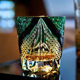 Estilo chinês zodíaco cobra edo kiriko copo de cristal guardião cobra wineglass licor uísque vidro brandy snifter topo lembrança presentes