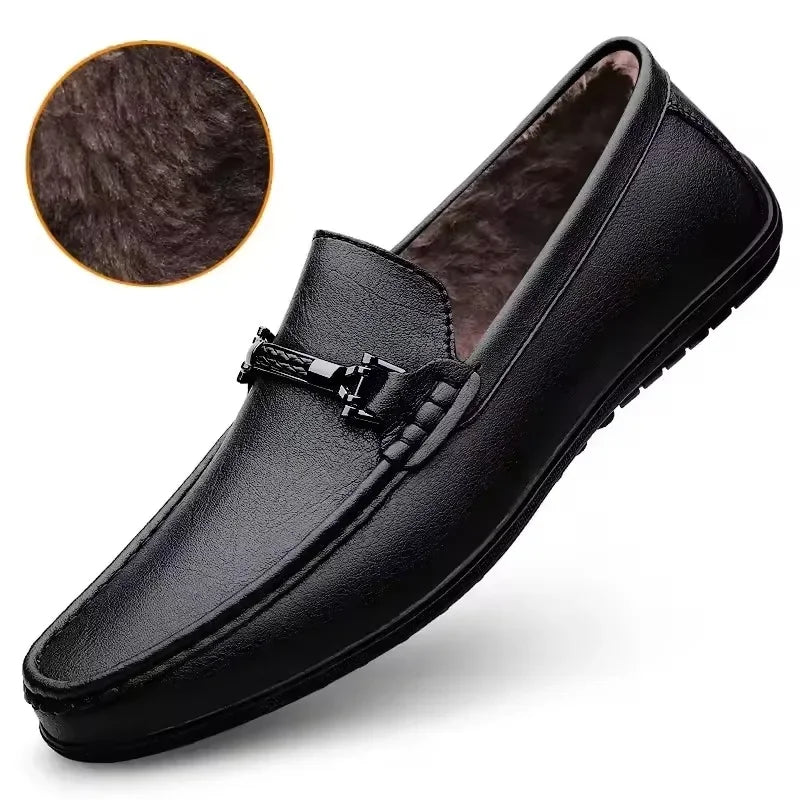 Mocassins Masculinos de Couro Genuíno - Elegância Atemporal