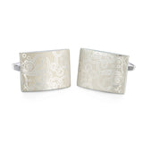 Camisa francesa Abotoaduras Material De Cobre, Retangular Modelado A Laser, Moda Masculina, Acessórios de vestuário, Atacado