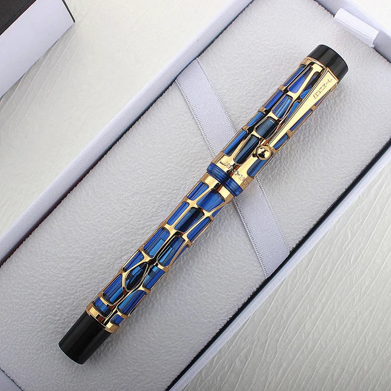 5 cores de luxo qualidade jinhao 100 resina galvanoplastia oco material escolar estudante escritório estacionário m nib caneta nova