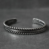 Novo vintage antigo prata cor pulseiras de aço inoxidável para homens moda nórdico vikings pulseiras festa jóias presentes atacado