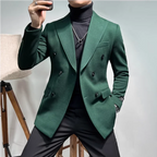 2025 primavera novo masculino waffle duplo breasted terno jaqueta de alta qualidade negócios fino ajuste blazers noivo festa social vestido casacos