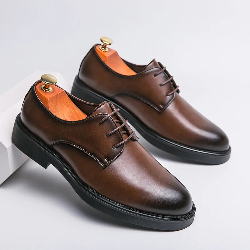 Primavera outono sola macia confortável sapatos casuais masculinos caminhadas ao ar livre sapatos de viagem high end alta qualidade terno masculino sapatos