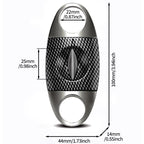 Cortador de charutos, perfurador de charutos de corte duplo de aço inoxidável, cortadores de gravura floral para homens - gravar fumar
