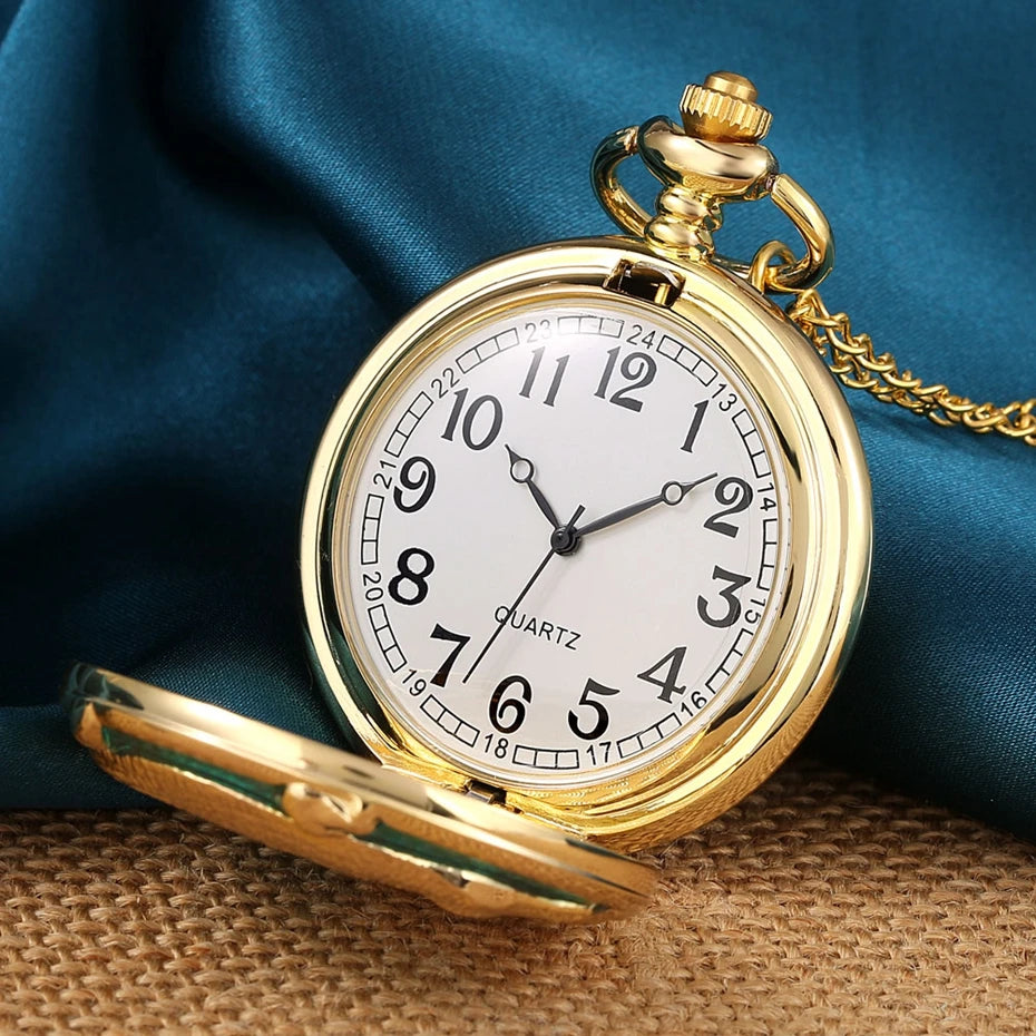 Real de luxo cor dourada crocodilo display quartzo bolso relógio colar moda azul pingente corrente fob steampunk relógios presentes