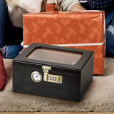 Caixa de charuto casa prática de madeira transparente capa caixa de armazenamento de charuto de madeira maciça caixa hidratante charuto caixa de madeira presentes novo