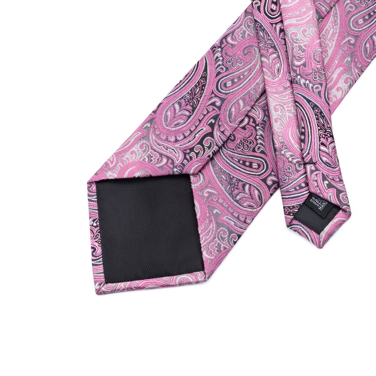 Gravata masculina de luxo 8.5cm rosa paisley seda negócios gravata bolso quadrado abotoadura broche presente de casamento para homem hi-tie designer