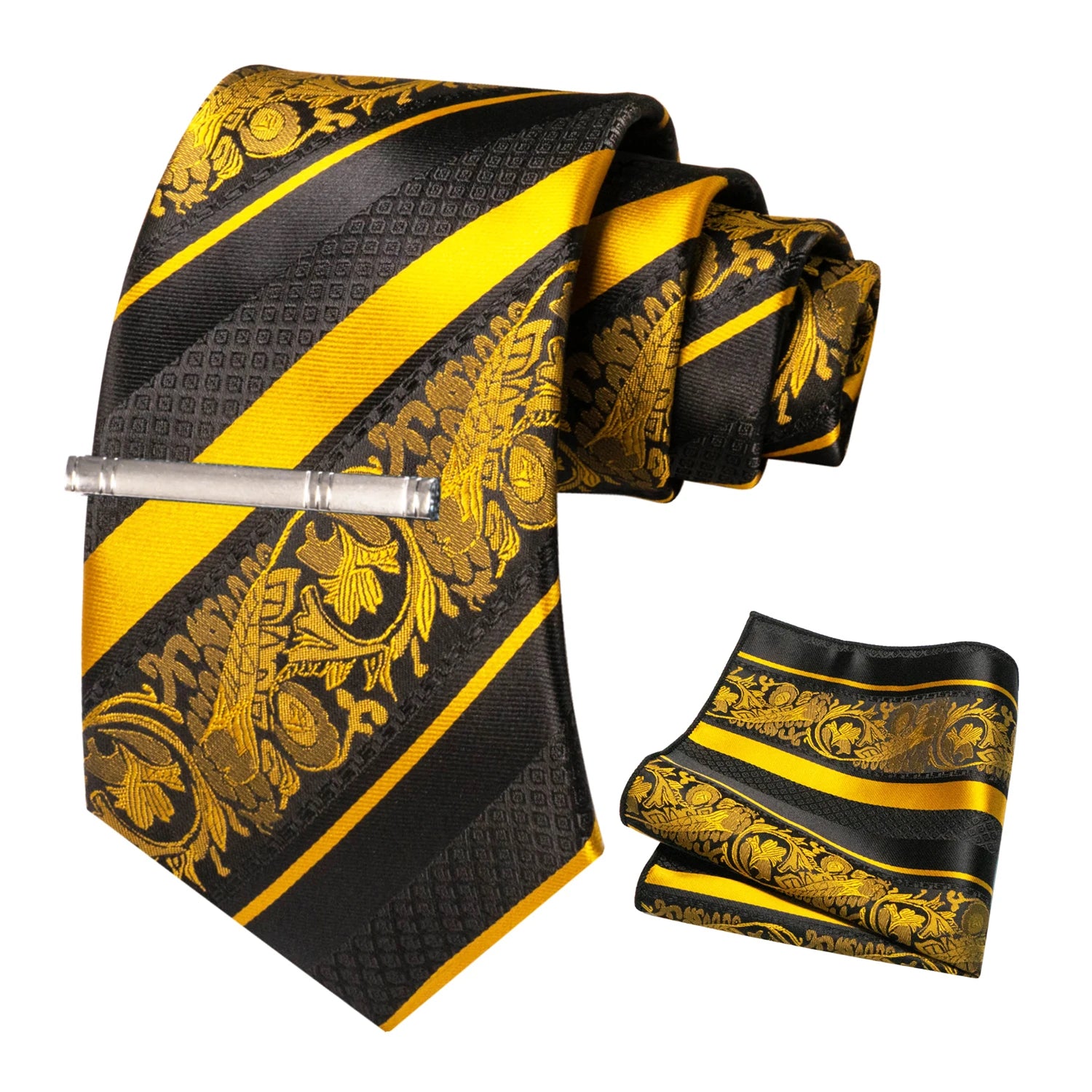 Clássico masculino floral gravata 8cm conjunto de gravata de seda bolso quadrado gravata clipe ternos de negócios acessórios noivo casamento cravat