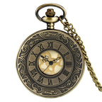 Preto numerais romanos relógio de bolso de quartzo masculino feminino preto oco caso steampunk vintage pingente colar melhores presentes para homens