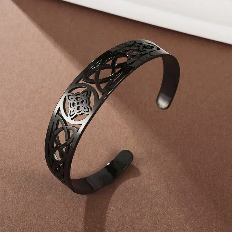 Pulseira de punho simples brilhante de dupla camada de aço inoxidável adequada para homens e mulheres pulseira de punho de duas cores joias de casal