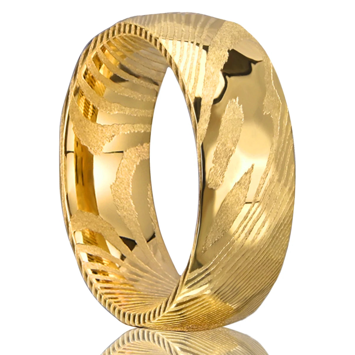 Anel de damasco dourado para homem anillos bague homme pareja de compromiso moda jóias aliança de casamento anéis de noivado de alta qualidade