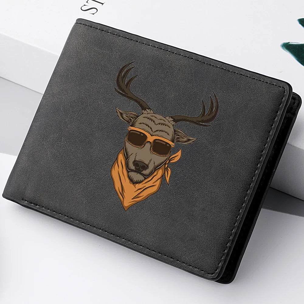 Mini carteira compacta masculina vintage casual ultrafina carteira de dólar americano id bolsa de armazenamento de cartão de crédito