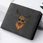 Mini carteira compacta masculina vintage casual ultrafina carteira de dólar americano id bolsa de armazenamento de cartão de crédito