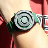 DANIEL GORMAN Relógio Esportivo para Homens Moda Verde Pulseira de Silicone Relógio de Pulso Luminoso À Prova D 'Água com Contas Magnéticas Mãos DG0788